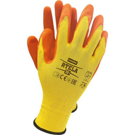 Rękawice robocze powlekane lateksem RTELA