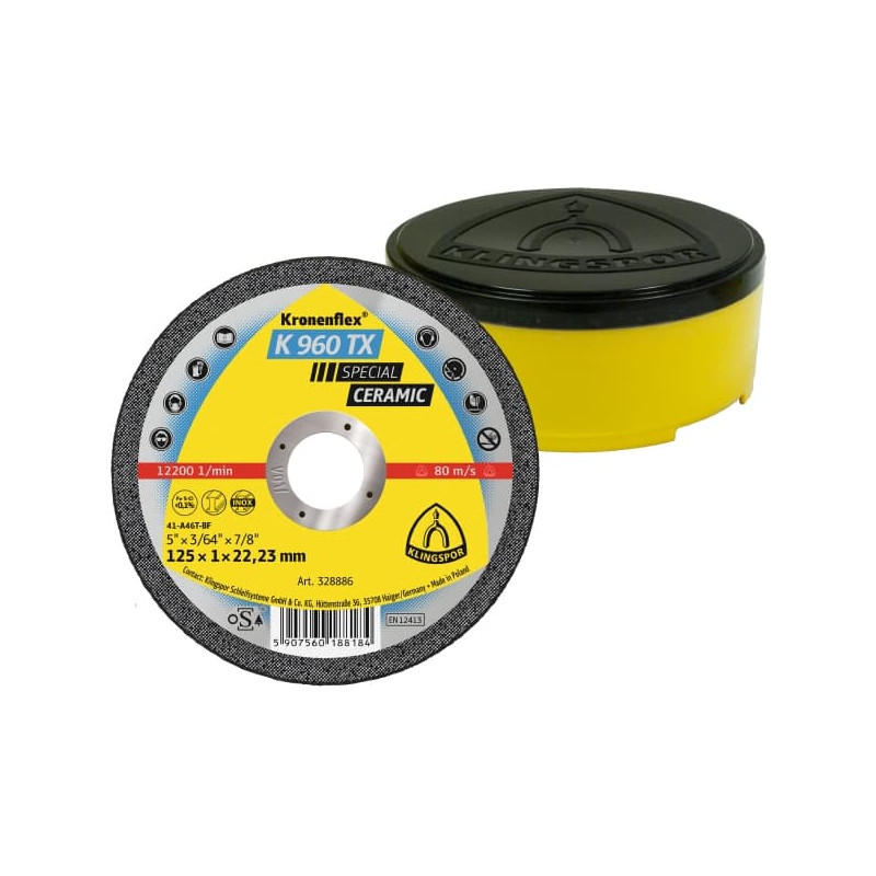 Tarcza do cięcia stali i tytanu K 960 TX Special 125x1x22 mm Tarcza do cięcia stali i tytanu K 960 TX Special 125x1x22 mm