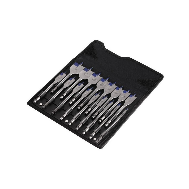 Zestaw 17 wierteł | Wiertła piórowe do drewna | 6-38 mm | IRWIN BLUE GROOVE 4X