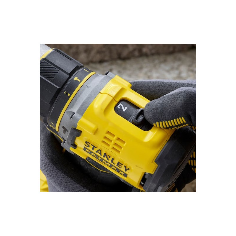 Bezszczotkowa wiertarko-wkrętarka udarowa 18V STANLEY FATMAX V20 SFMCD721M2K-QW