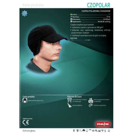 Czapka zimowa z daszkiem CZOPOLAR B