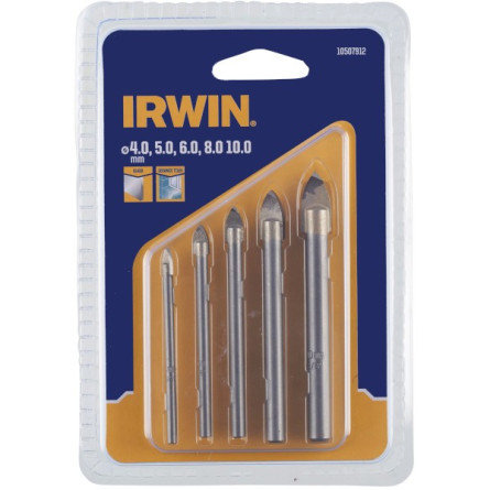 Zestaw wierteł do szkła, porcelany i płytek (opak. 5 szt.), IRWIN 10507912