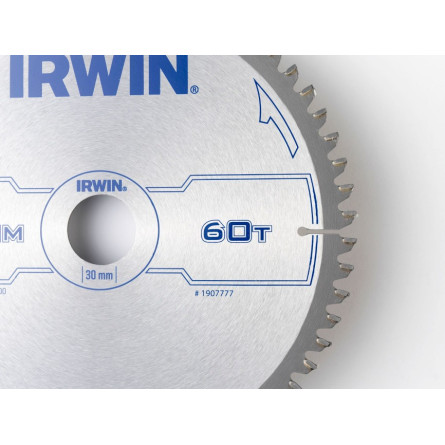 Piła tarczowa do aluminium 219 x 30 mm 60T, IRWIN 1907777