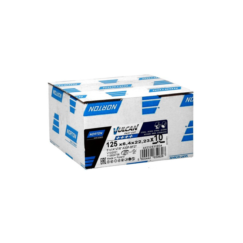 Tarcza do szlifowania 125x6,4x22 Norton Vulcan