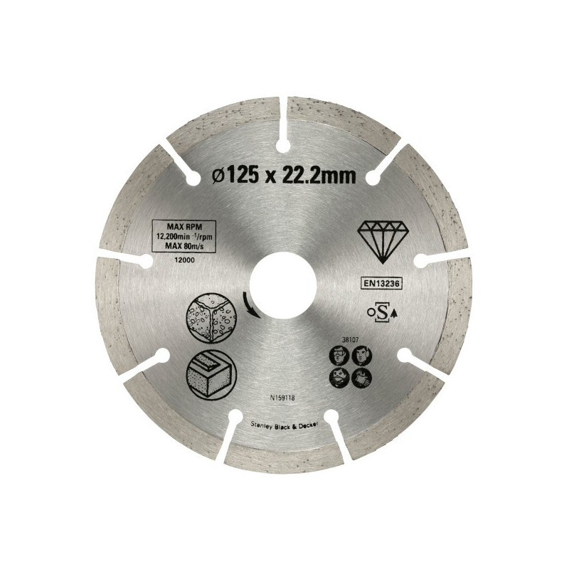 STANLEY FATMAX Tarcza diamentowa segmentowa 125 mm STA38107-XJ