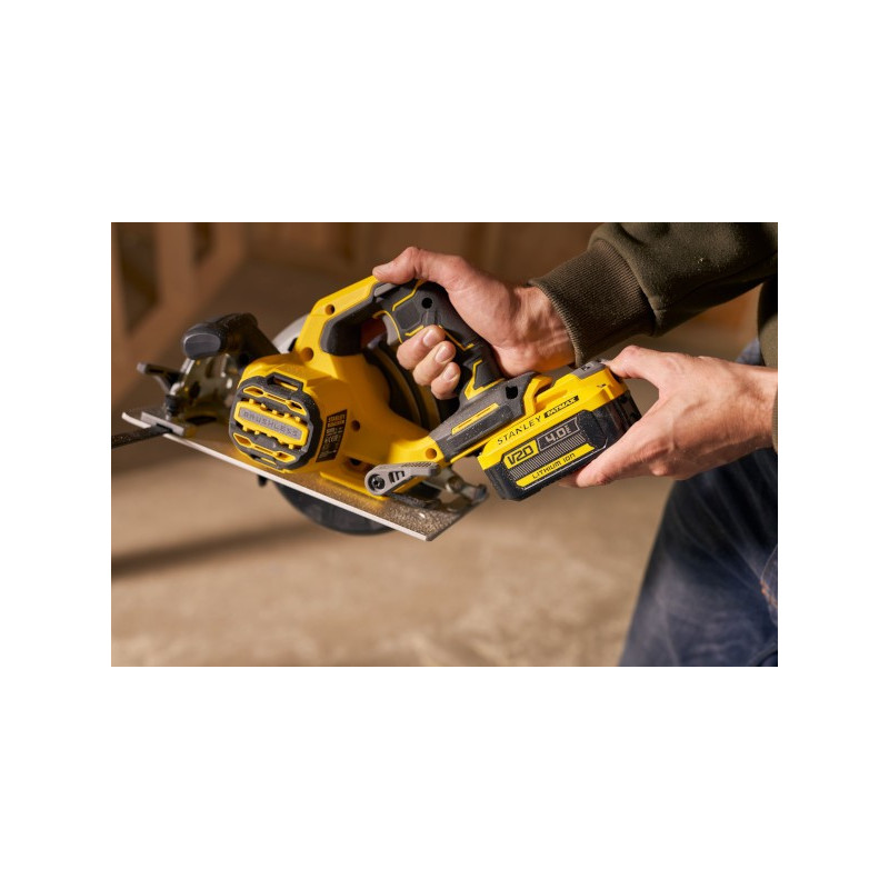 Akumulatorowa Pilarka tarczowa bezszczotkowa 18V, STANLEY FATMAX V20 SFMCS550B-XJ