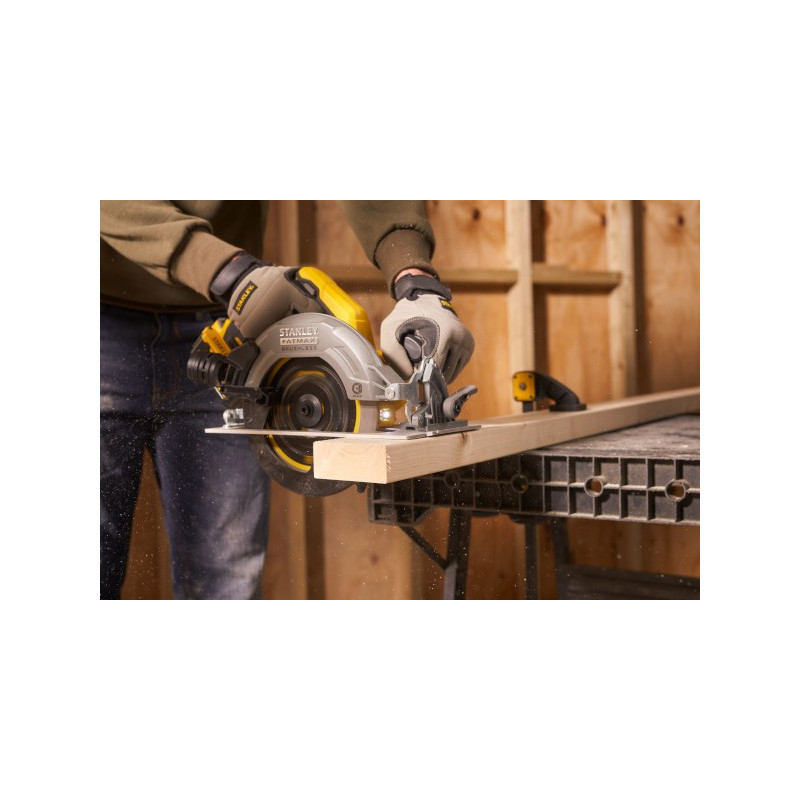 Akumulatorowa Pilarka tarczowa bezszczotkowa 18V, STANLEY FATMAX V20 SFMCS550B-XJ