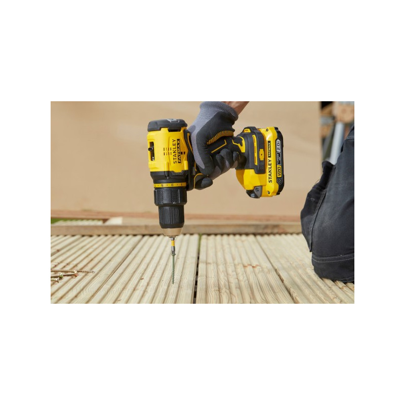 Wiertarko-wkrętarka 18V STANLEY FATMAX SFMCD710D2K-QW + 2x 2Ah + Ładowarka + Walizka