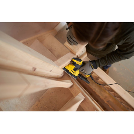 Szlifierka oscylacyjna delta STANLEY FATMAX SFMEW210S-QS, 120W. Kompaktowe narzędzie do precyzyjnego szlifowania narożników i tr