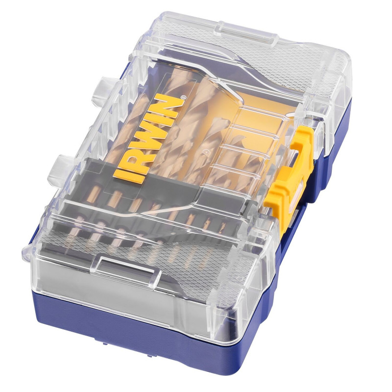 IRWIN Zestaw 15 wierteł tytanowych do metalu w etui HSS 1.5-10 mm IW3038501