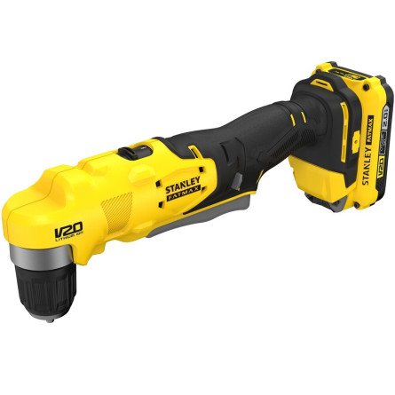 STANLEY Akumulatorowa wiertarka kątowa STANLEY FATMAX V20 SFMCD750D2K-QW + 2x 2Ah + Ładowarka + Walizka
