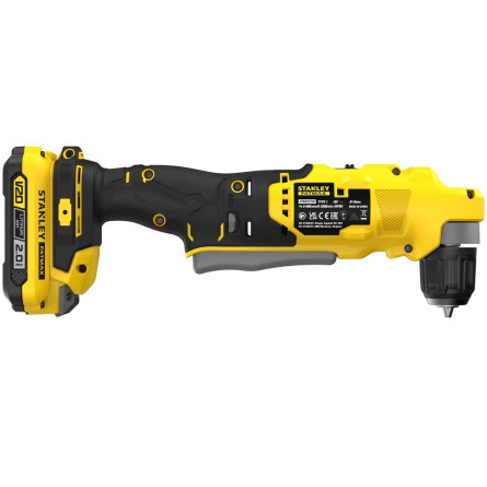 STANLEY Akumulatorowa wiertarka kątowa STANLEY FATMAX V20 SFMCD750D2K-QW + 2x 2Ah + Ładowarka + Walizka
