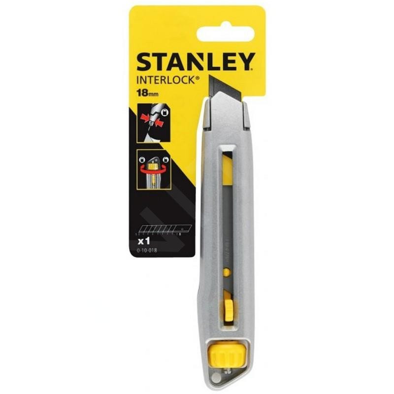 STANLEY Nóż łamany metalowy 18 mm INTERLOCK 4-10-018