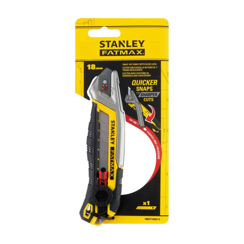 STANLEY Nóż z systemem łamania ostrza i blokadą 18mm FATMAX FMHT10592-0 STANLEY Nóż z systemem łamania ostrza i blokadą 18mm FATMAX FMHT10592-0