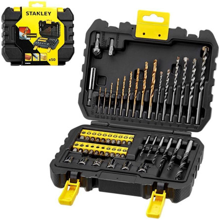 STANLEY Zestaw wierteł, bitów, otwornic, nasadek 50 el. STA88546-XJ