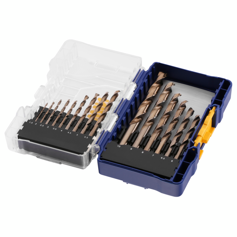 IRWIN Zestaw 15 wierteł do metalu w etui HSS COBALT PRO 1.5-10 mm IW3036501 IRWIN Zestaw 15 wierteł do metalu w etui HSS COBALT PRO 1.5-10 mm IW3036501