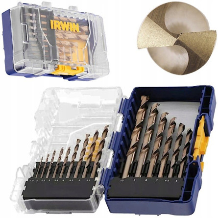 IRWIN Zestaw 15 wierteł do metalu w etui HSS COBALT PRO 1.5-10 mm IW3036501