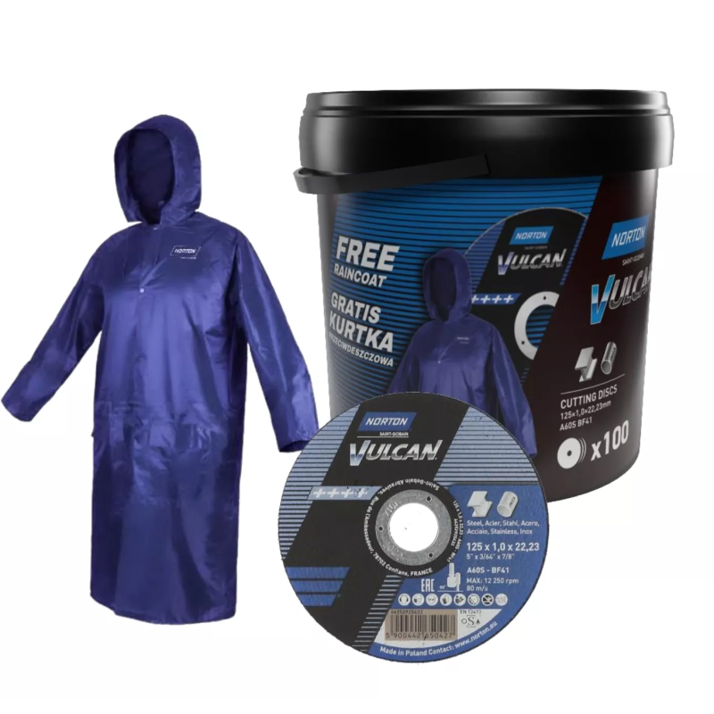 Tarcza do cięcia stali i metali 125x1x22 mm, NORTON Vulcan A60S