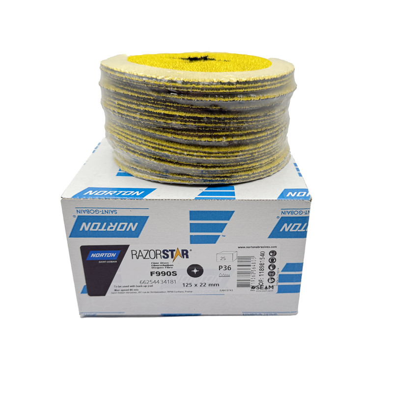 NORTON Dysk fibrowy 125 mm, Razor Star F990S | MK Plastimex