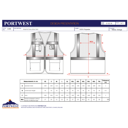 Koszulka ostrzegawcza z długimi rękawami T-shirt PORTWEST S178