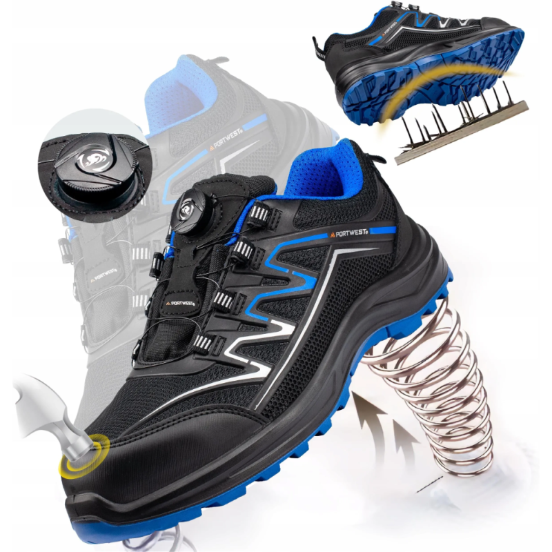 Trzewik robocze w kolorze czarny S3 z nubuku lekkie FC60 S3 | MK Plastimex