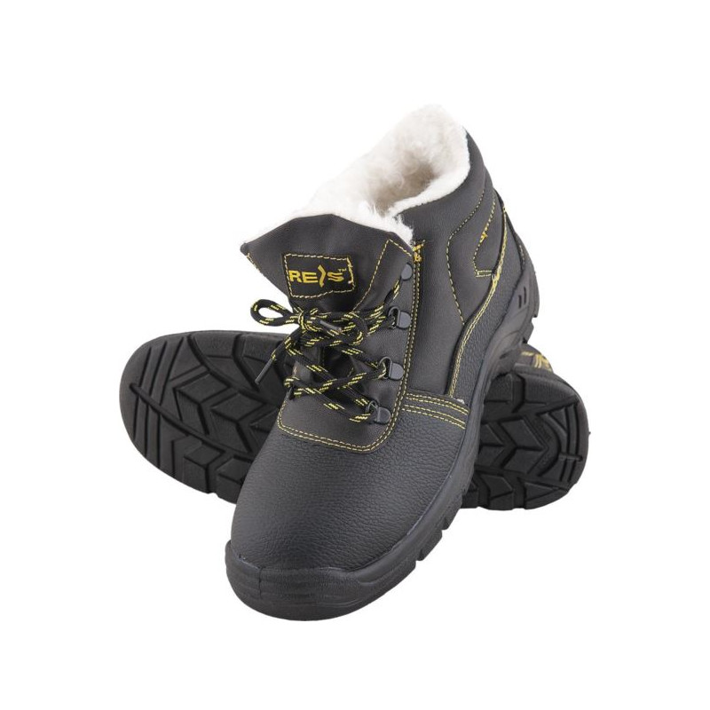 Trzewiki robocze ze skóry, ocieplane, z metalowym podnoskiem BRYES-TO-SB