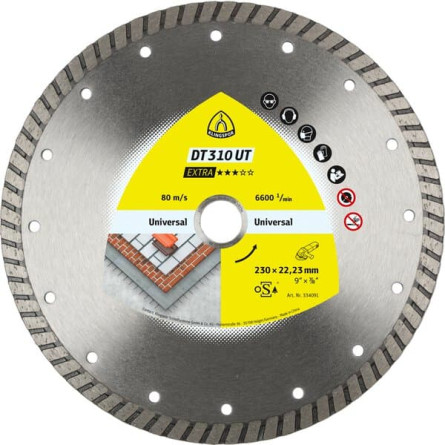 KLINGSPOR Tarcza diamentowa TURBO do cięcia betonu 180x2,2x22,23 mm DT 300 UT Extra