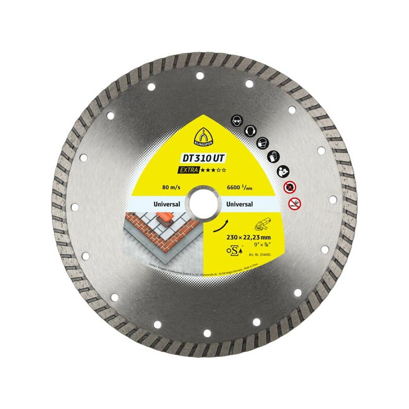 KLINGSPOR Tarcza diamentowa TURBO do cięcia betonu 125x2x22,23 mm DT 310 UT Extra