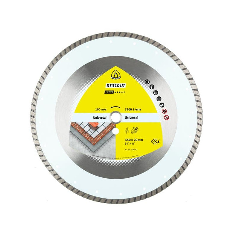 KLINGSPOR Tarcza diamentowa TURBO do cięcia betonu 300x3x20 mm DT 310 UT Extra KLINGSPOR Tarcza diamentowa TURBO do cięcia betonu 300x3x20 mm DT 310 UT Extra