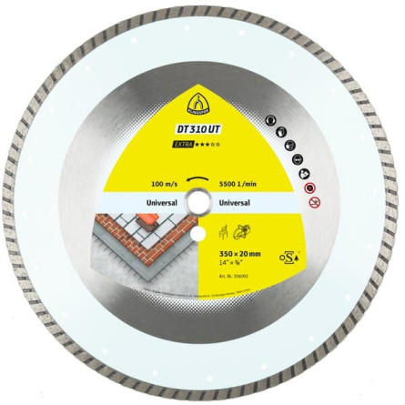 KLINGSPOR Tarcza diamentowa TURBO do cięcia betonu 300x3x25,4 mm DT 310 UT Extra