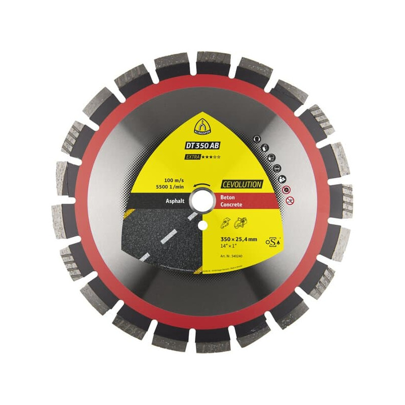 KLINGSPOR Tarcza diamentowa do cięcia asfaltu i betonu 350x3,2x20 mm DT 350 AB Extra CEVOLUTION KLINGSPOR Tarcza diamentowa do cięcia asfaltu i betonu 350x3,2x20 mm DT 350 AB Extra CEVOLUTION
