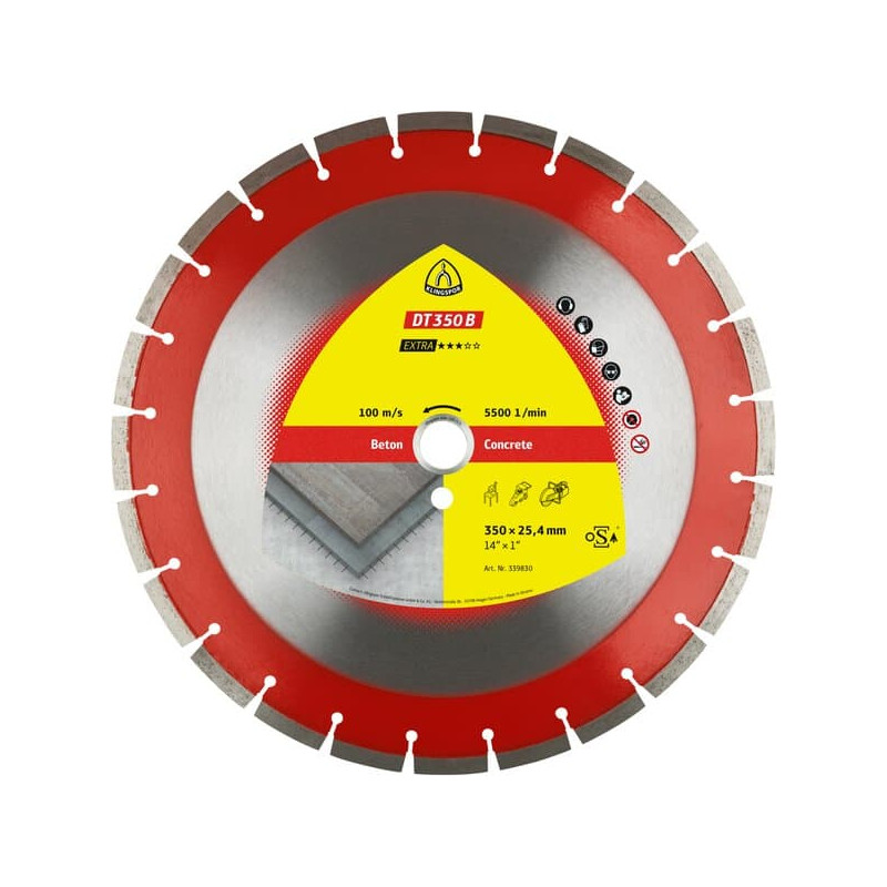 KLINGSPOR Tarcza diamentowa do cięcia starego betonu 350x3x20 mm DT 350 B Extra KLINGSPOR Tarcza diamentowa do cięcia starego betonu 350x3x20 mm DT 350 B Extra