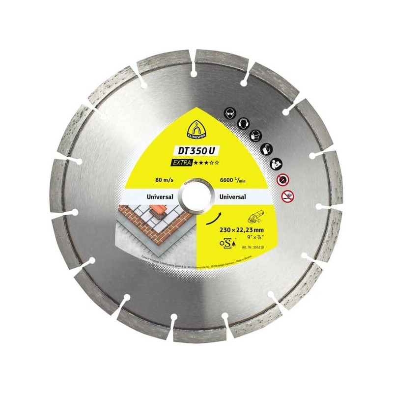 KLINGSPOR Tarcza diamentowa do cięcia betonu 180x2,6x22,23 mm DT 350 U Extra