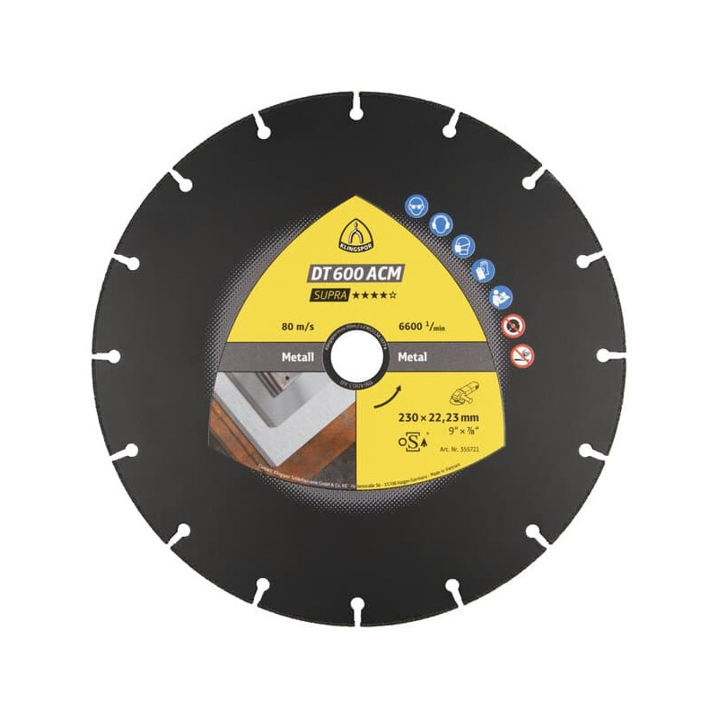 KLINGSPOR Tarcza diamentowa do cięcia metali i stali 115x1,3x22,23 mm DT 600 ACM Supra