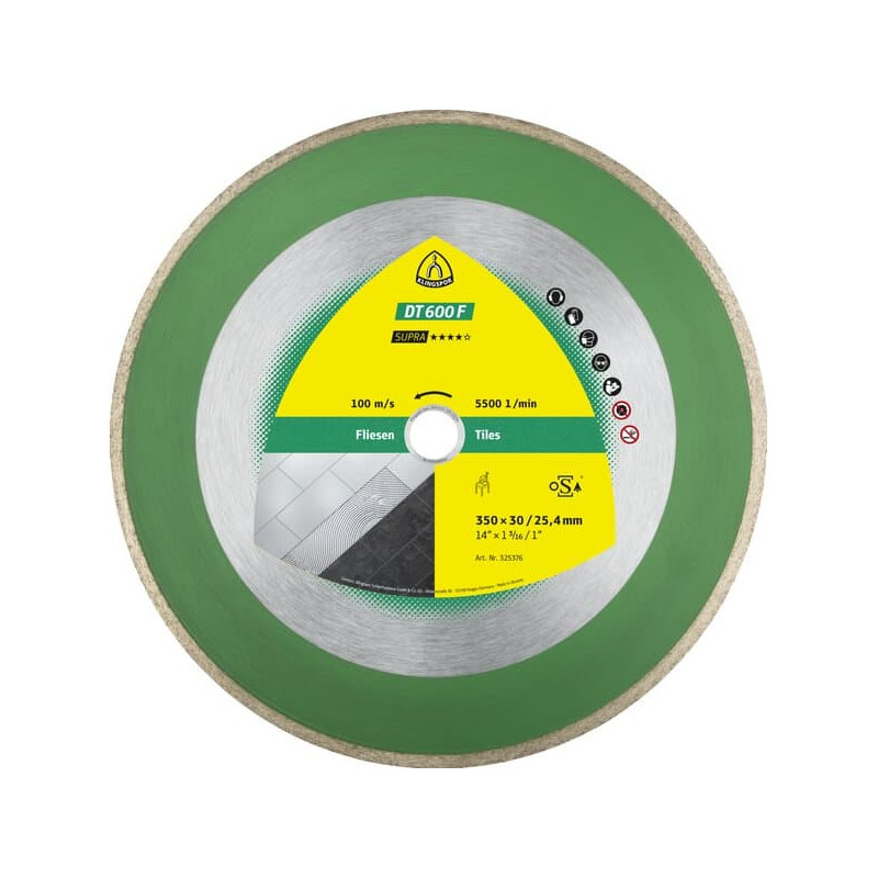 KLINGSPOR Tarcza diamentowa do cięcia płytek 300x2x30 mm DT 600 F Supra