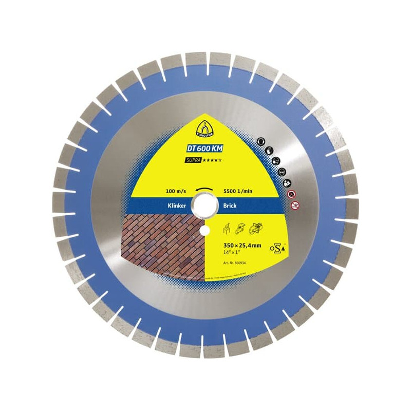 KLINGSPOR Tarcza diamentowa do cięcia klinkieru 450x3,6x60 mm DT 600 KM Supra