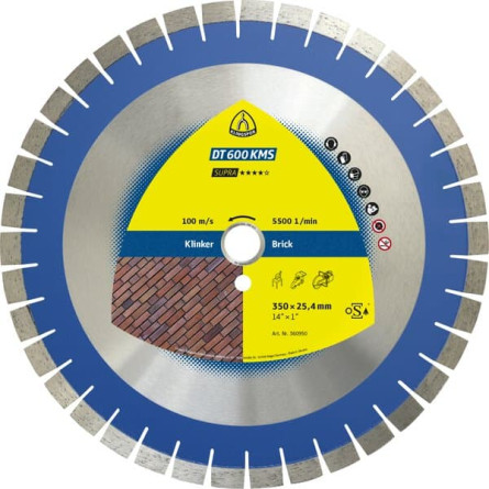 KLINGSPOR Tarcza diamentowa do cięcia klinkieru 350x3x25,4 mm DT 600 KMS Supra