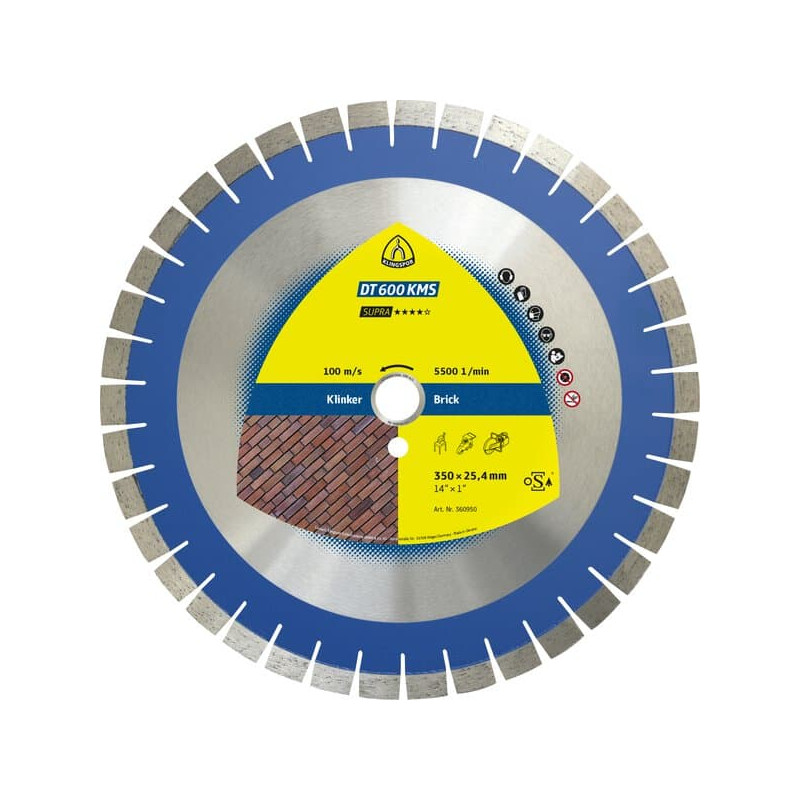 KLINGSPOR Tarcza diamentowa do cięcia klinkieru 500x3,6x60 mm DT 600 KMS Supra