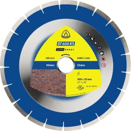 KLINGSPOR Tarcza diamentowa do cięcia klinkieru 300x2,8x35 mm DT 600 KS Supra