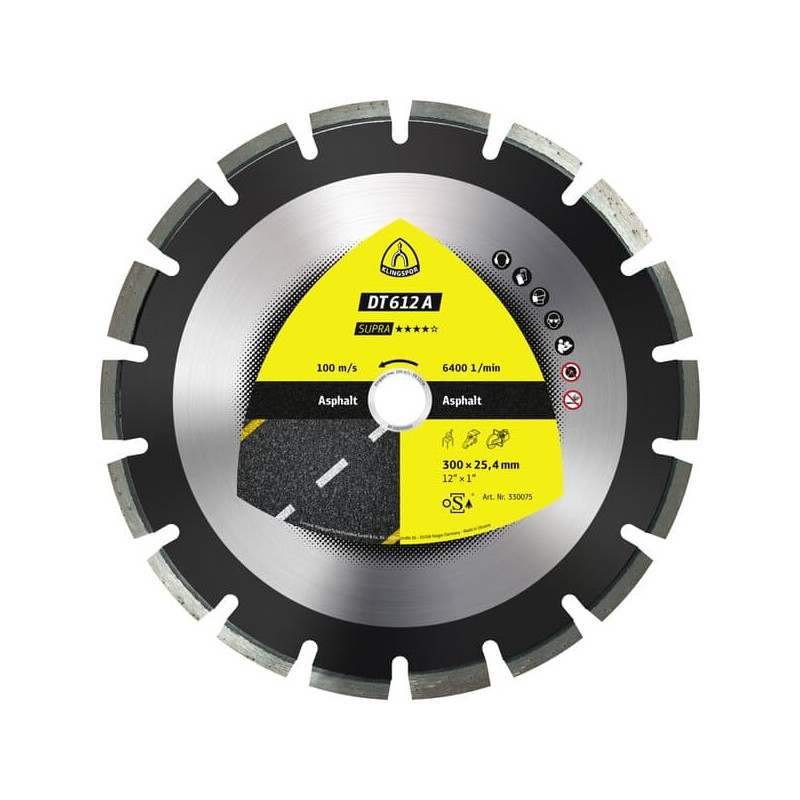 KLINGSPOR Tarcza diamentowa do cięcia asfaltu 450x3,7x25,4 mm DT 612 A Supra
