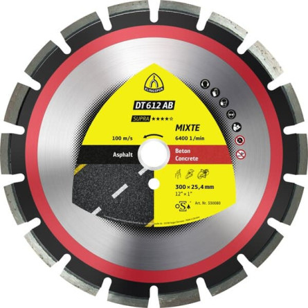 KLINGSPOR Tarcza diamentowa do cięcia asfaltu 350x3,2x20 mm DT 612 AB Supra
