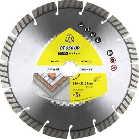 KLINGSPOR Tarcza diamentowa do cięcia betonu 230x2,6x22,23 DT 650 UD Supra