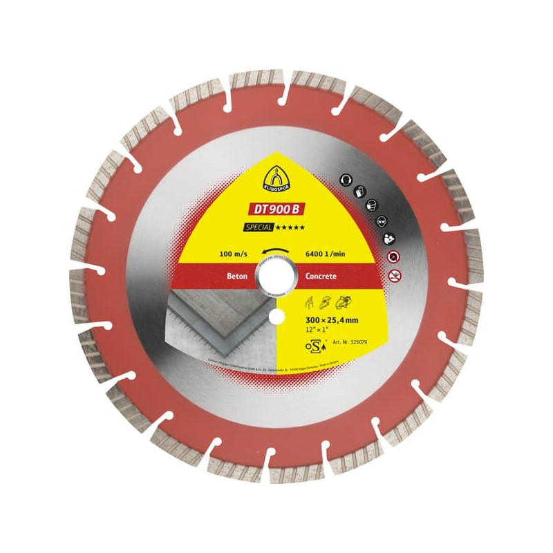 KLINGSPOR Tarcza diamentowa TURBO do cięcia betonu 300x2,8x20 DT 900 B Special KLINGSPOR Tarcza diamentowa TURBO do cięcia betonu 300x2,8x20 DT 900 B Special