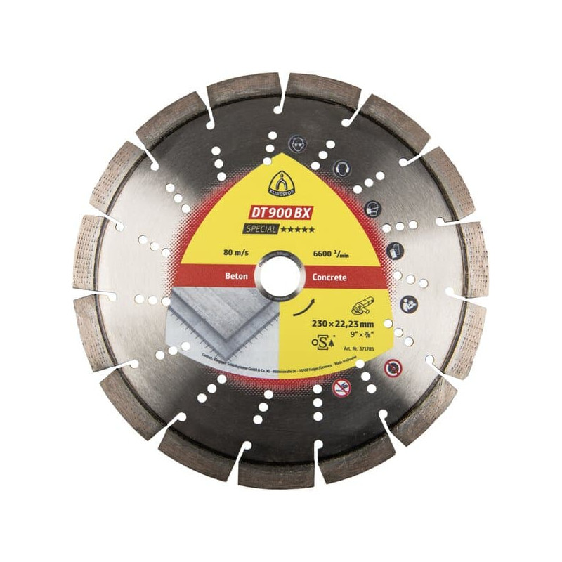 KLINGSPOR Tarcza diamentowa do cięcia betonu 230x2,7x22,23 DT 900 BX Special
