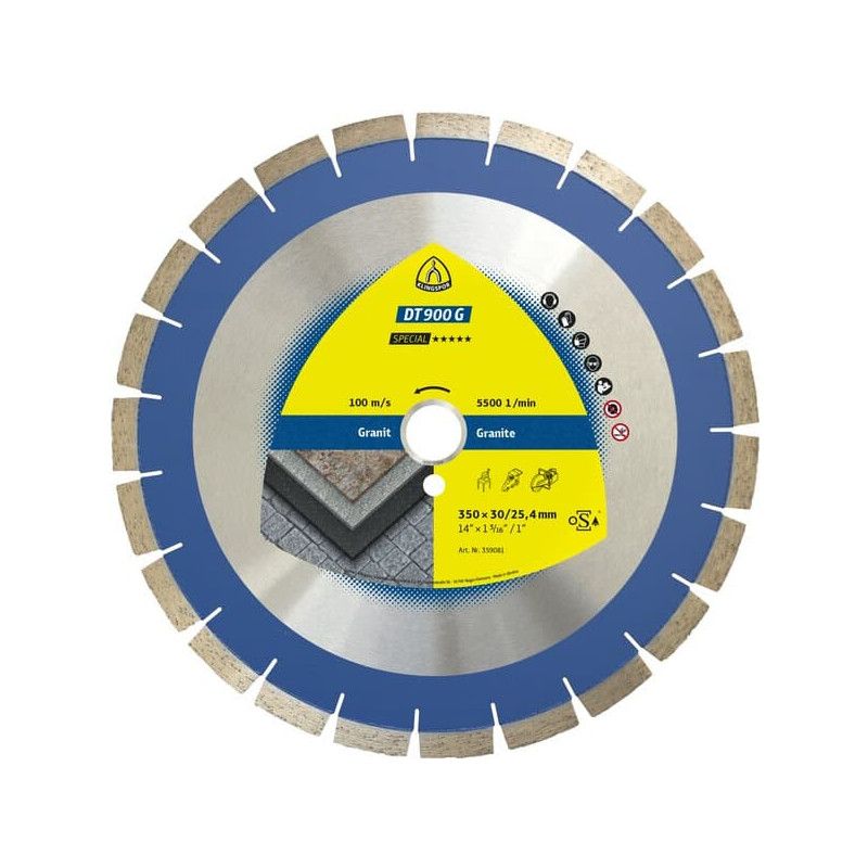 KLINGSPOR Tarcza diamentowa do granitu ceramiki 300x2,8x30 DT 900 G Special
