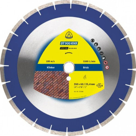KLINGSPOR Tarcza diamentowa do klinkieru 350x3x60 DT  900 KHX Special