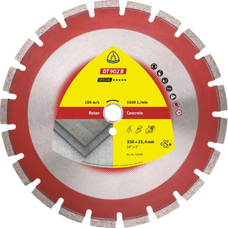 KLINGSPOR Tarcza diamentowa do starego betonu 400x3,6x25,4 DT  902 B Special