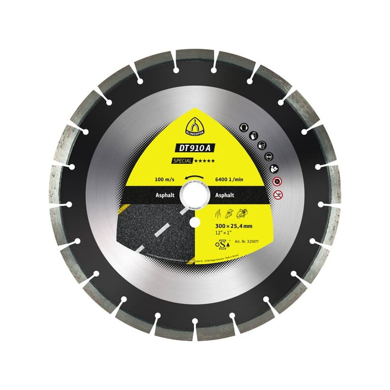 KLINGSPOR Tarcza diamentowa do asfaltu, piaskowca, betonu 500x3,7x25,4 DT 910 A Special KLINGSPOR Tarcza diamentowa do asfaltu, piaskowca, betonu 500x3,7x25,4 DT 910 A Special