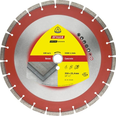 KLINGSPOR Tarcza diamentowa do starego betonu 300x2,8x25,4 DT  910 B Special