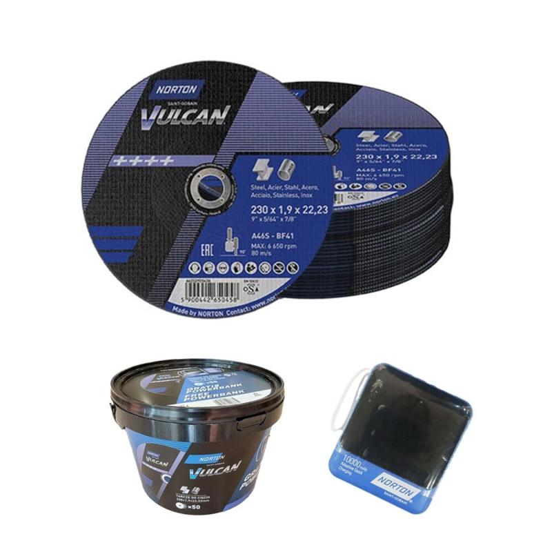 Tarcza do cięcia metalu 230x1,9x22 NORTON VULCAN | MK Plastimex